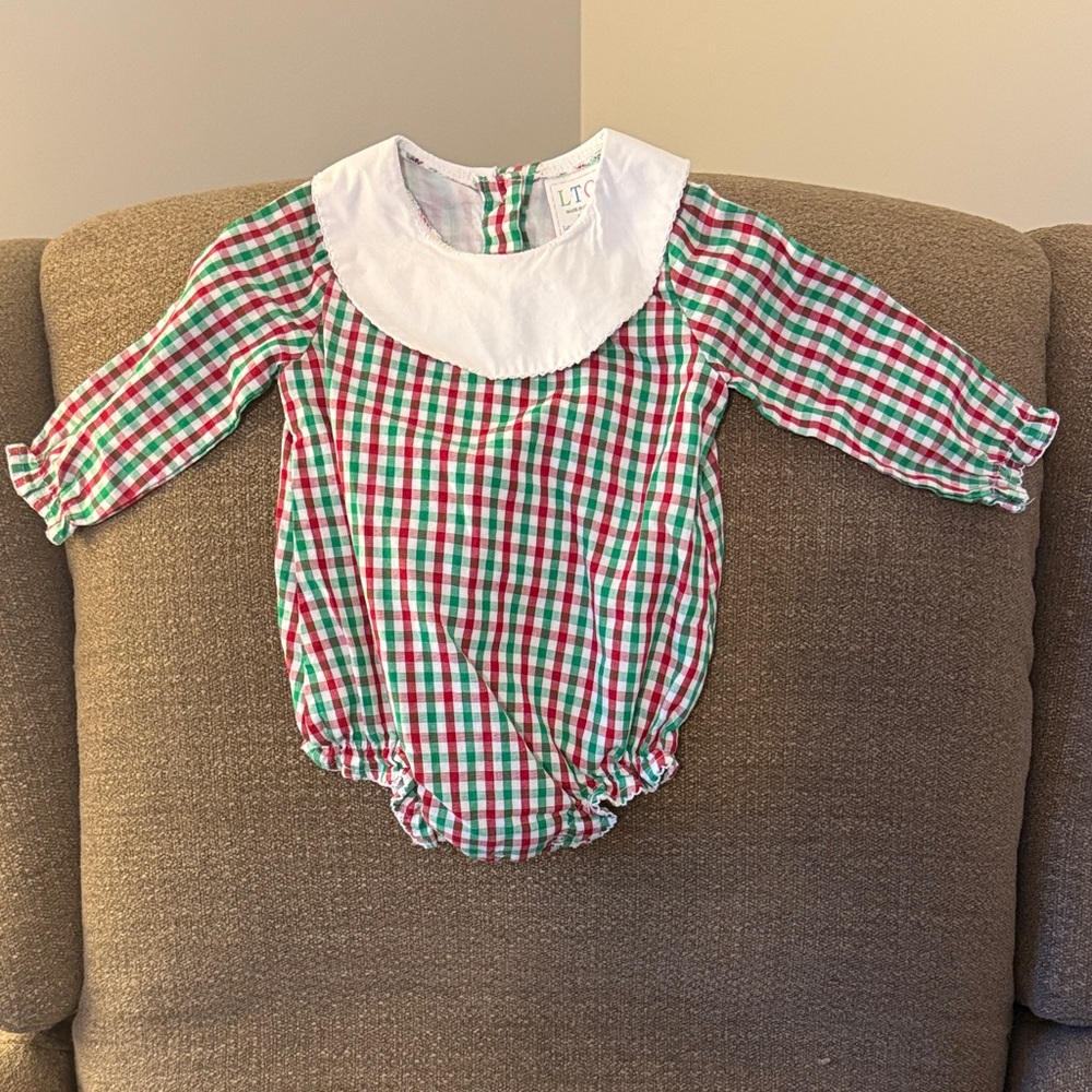 Charming Kids Plaid Bodysuit - Red, Green, White